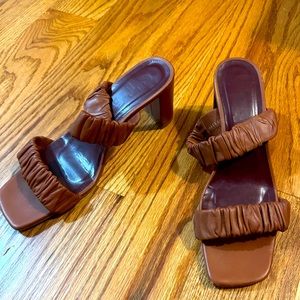 Staud Ruched Block heel sandals 9